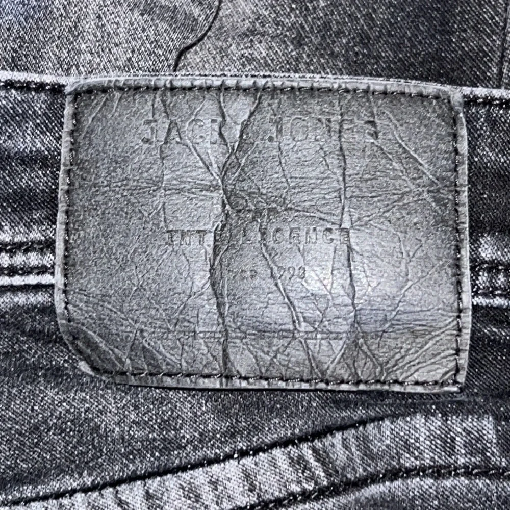 JACK JONES Jean Intelligence Black Denim Button‎ Down Jeans, Size 34 x 32